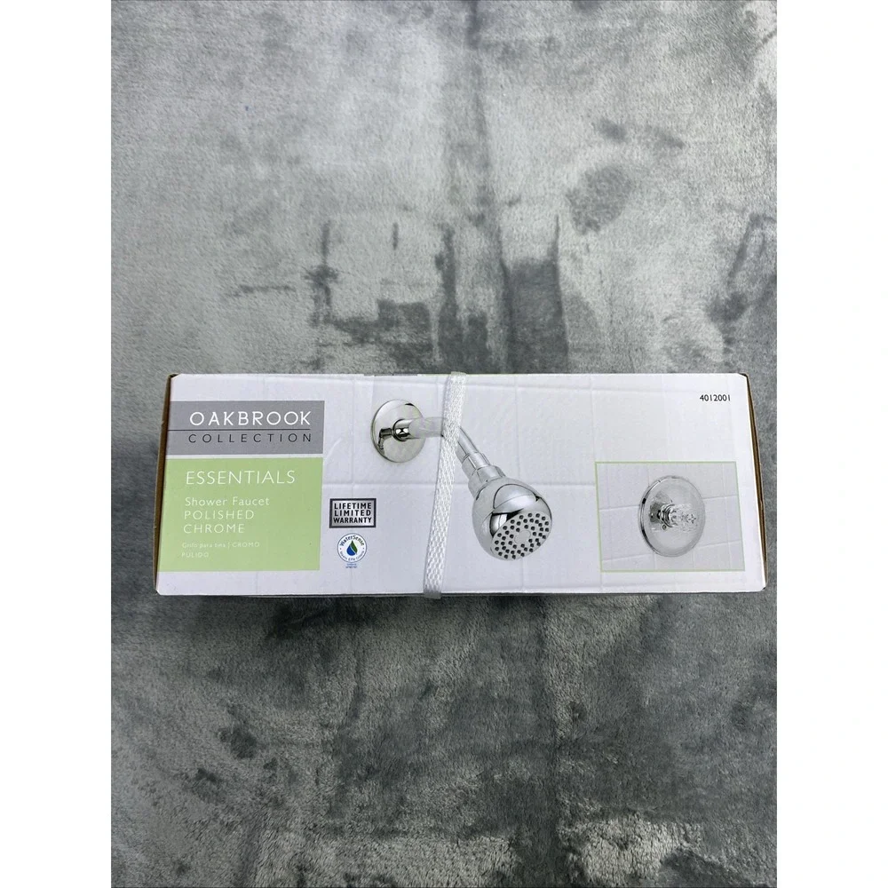 OakBrook Essentials Shower Faucet Acrylic One Handle Chrome 832X-0501 1.8GPM NEW